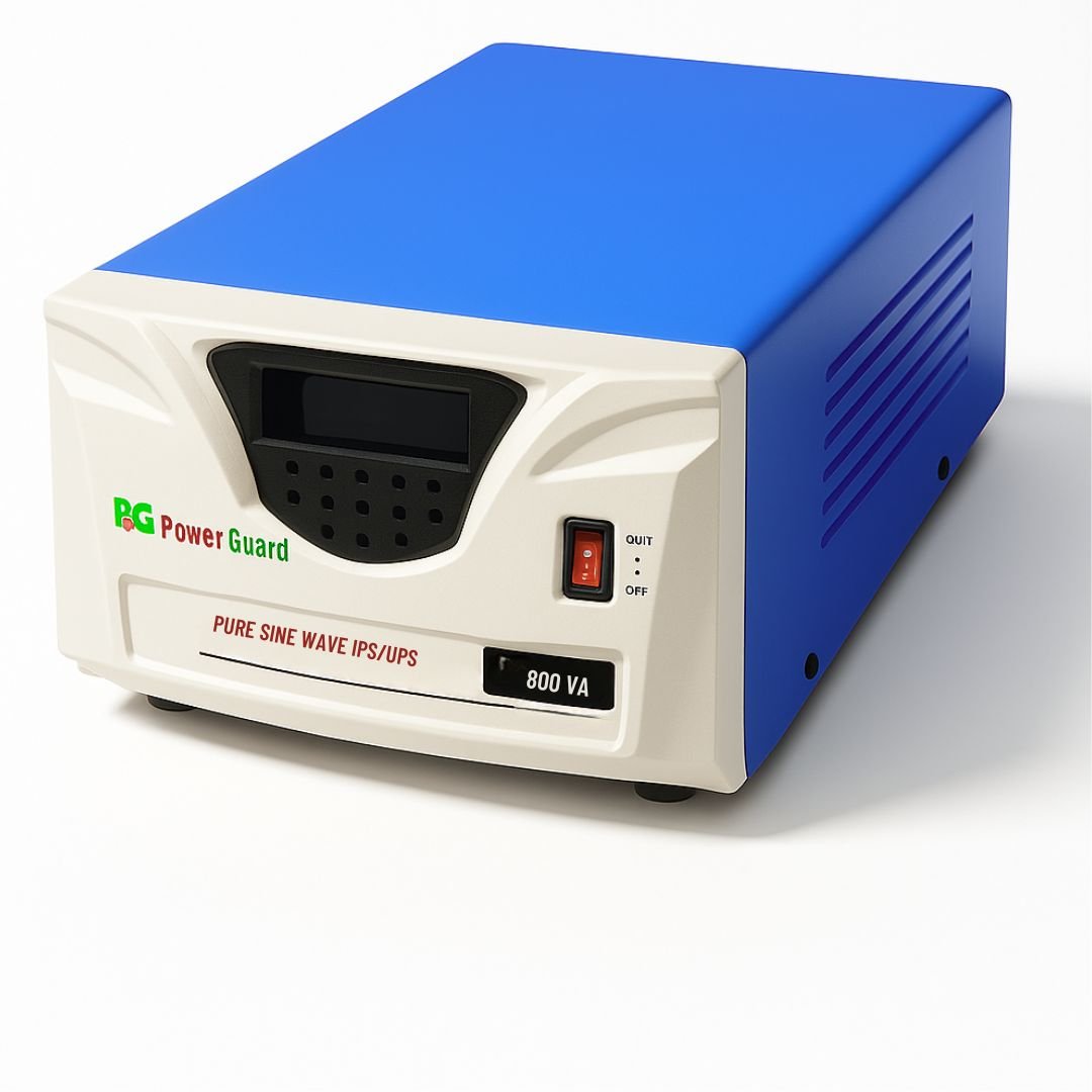 Power Guard 800 VA IPS Pure Sine Wave 1 Power Guard 800 VA IPS Pure Sine Wave UPS unit with LED indicators, providing stable and reliable power to sensitive electronics