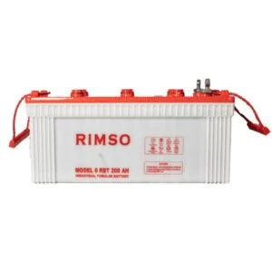Rimso 200Ah Tubular Battery Durable 12V battery with advanced tubular plate technology for efficient power backup in UPS and solar applications