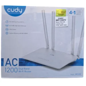 Cudy WR1200 AC1200 Dual Band Smart Wi-Fi Router – Dual-band Wi-Fi for fast, reliable internet and seamless connectivity.