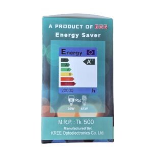Kree 30-watt energy saver LED bulb with white casing and standard screw base, suitable for indoor lighting.