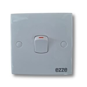 EZZE Glow 1 Gang Switch with sleek design and soft glow feature for easy identification in the dark, perfect for modern homes and offices