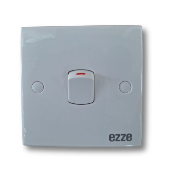 EZZE Glow 1 Gang Switch with sleek design and soft glow feature for easy identification in the dark, perfect for modern homes and offices