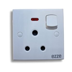 EZZE Glow 15A Combined Socket – Durable and versatile electrical outlet for household and office use, designed for safe and efficient power distribution