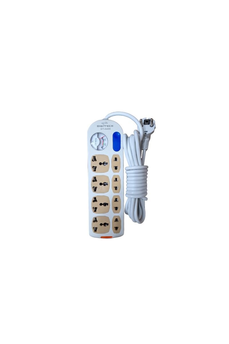DIGI TECH 455 5 Meter Multi Plug 8-Port 2-Pin 1 DIGI TECH 455 5 Meter Multi Plug 8-Port 2-Pin, providing convenient and reliable power supply with 8 ports for multiple devices