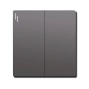 EZZE 2 Gang Grey Ultra Slim Switch designed for modern homes and offices, offering dual control and efficient functionality with a sleek design.