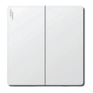 EZZE 2 Gang White Ultra Slim Switch with sleek design, perfect for modern homes and offices, ensuring durability and easy installation.