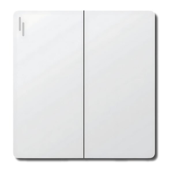 EZZE 2 Gang White Ultra Slim Switch with sleek design, perfect for modern homes and offices, ensuring durability and easy installation.