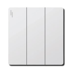 EZZE 3 Gang White Ultra Slim Switch with sleek design and three switches for efficient control, perfect for home and office spaces.