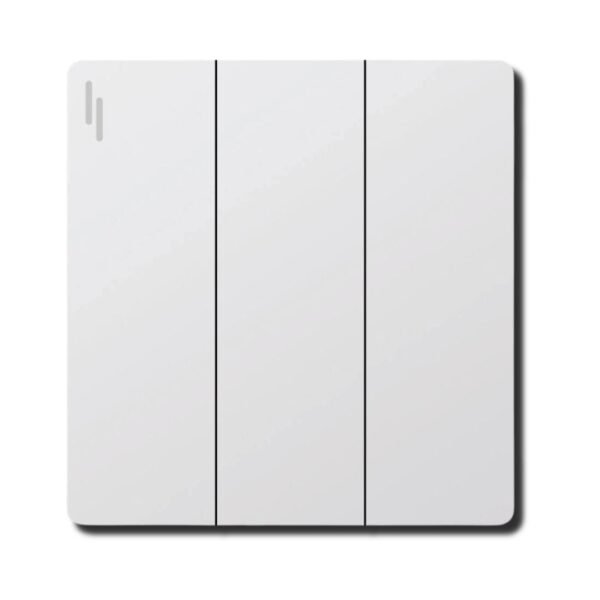EZZE 3 Gang White Ultra Slim Switch with sleek design and three switches for efficient control, perfect for home and office spaces.