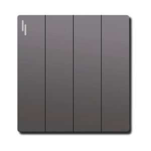 EZZE 4 Gang Grey Ultra Slim Switch designed for modern homes and offices, offering efficient control with four switches and a sleek design.
