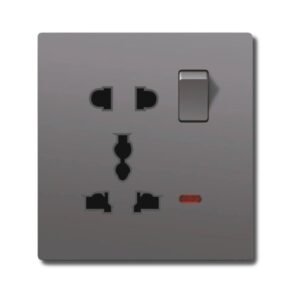 EZZE 5 Pin Grey Ultra Slim Socket Multi-Purpose offering efficient and secure multi-device connections, with a sleek and modern design.
