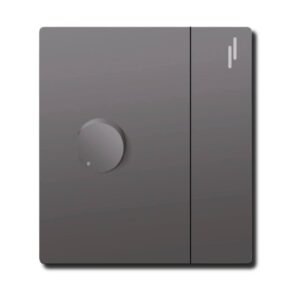 EZZE Ultra Slim Grey Fan Dimmer With Switch designed for modern homes and offices, providing easy fan speed control with a stylish and compact design.