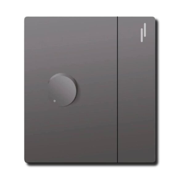 EZZE Ultra Slim Grey Fan Dimmer With Switch designed for modern homes and offices, providing easy fan speed control with a stylish and compact design.