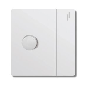 EZZE Ultra Slim White Fan Dimmer With Switch designed for efficient fan speed control with a sleek and compact design.