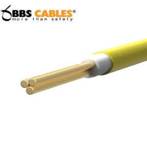 BBS 1 Core Cable 1x2.0 RM Yellow 3w BYA skin coated flame retardant FR wire for safe and efficient electrical wiring