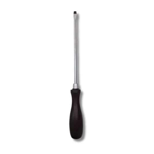 Bir Flat Screwdriver 10 inch (6 x 250mm) with ergonomic non-slip handle and flat tip, durable steel screwdriver for home, automotive, and professional use.