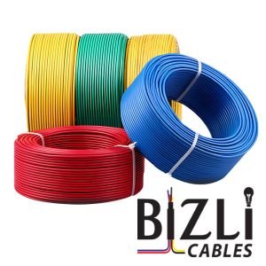 BIZLI 1 Core Cable 1x2.0 RM Red 3w BYA Skin Coated FR 4 BIZLI 1 Core Cable 1x2.0 RM Red 3w BYA skin coated flame retardant FR wire for safe and durable electrical wiring