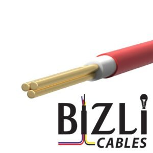 BIZLI 1 Core Cable 1x2.0 RM Red 3w BYA skin coated flame retardant FR wire for safe and durable electrical wiring