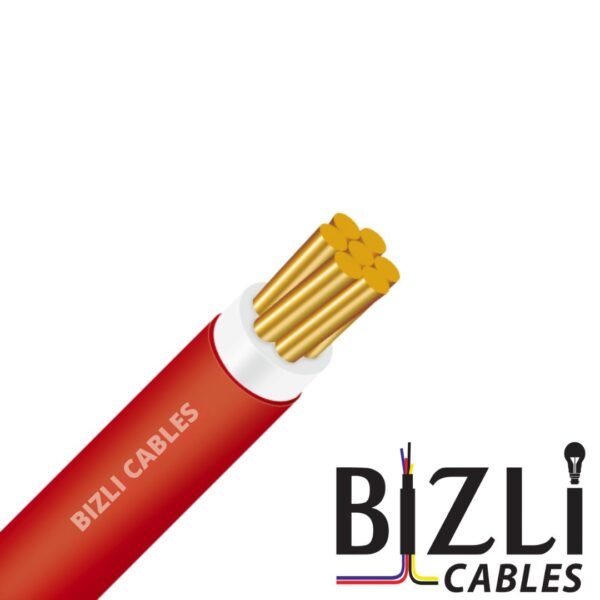 BIZLI 1 Core Cable 1x2.5 RM Red 7w BYA skin coated flame retardant FR wire for safe and durable electrical wiring