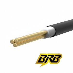 BRB 1 core cable 1x1.0 RM in black with BYA skin coating, flame retardant single-core electrical wire for safe and durable installations.