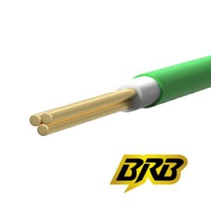 BRB 1 core cable 1x1.3 RM in green with BYA skin coating, flame retardant electrical wire for reliable power distribution.