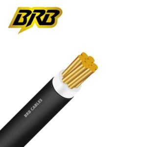 BRB 1 core cable 1x2.5 RM in black with BYA skin coating, flame retardant single-core electrical wire for safe and efficient installations.