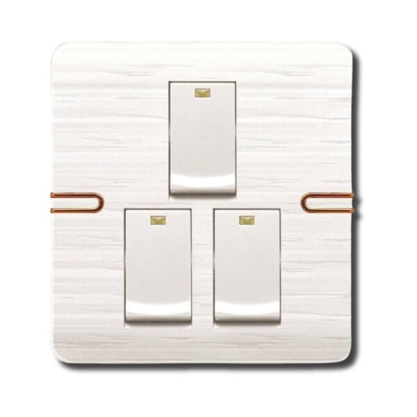 EZZE 3 Gang Pearl Gold Switch আধুনিক, স্টাইলিশ ও টেকসই ইলেকট্রিক সুইচ